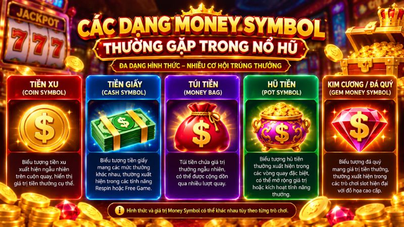 Các dạng Money Symbol thường gặp